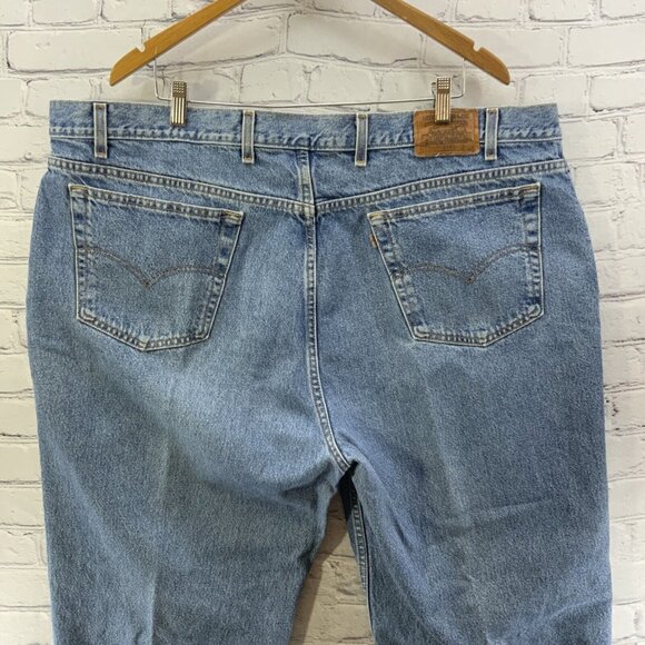 Levi’s 545 Blue Jeans Mens Sz 48 x 30 Loose Fit Medium Wash Vintage - Picture 6 of 12